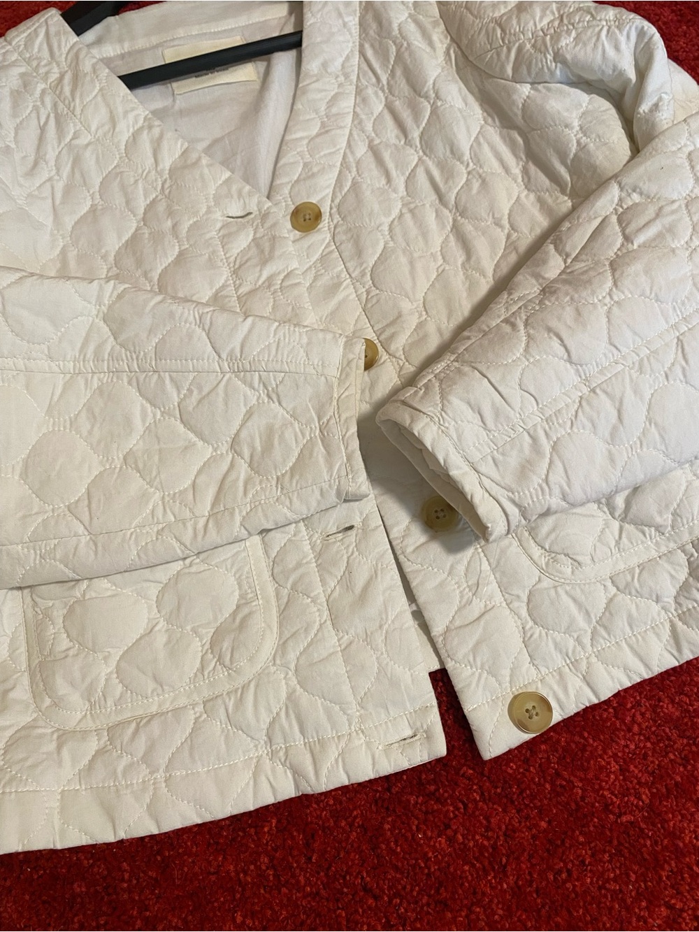 GoodThreads White Quilted Puffer Jacket - Picture 9 of 11
